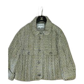Chanel Jacke aus Wolle Grau Grau