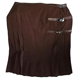 Hermès-Skirts-Brown