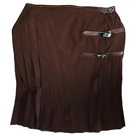 Kilt Hermès Marrone in Lana Kelly Marrone