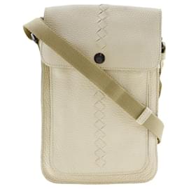 Bottega Veneta-Bottega Veneta Off-White Calfskin Shoulder Bag-Eggshell