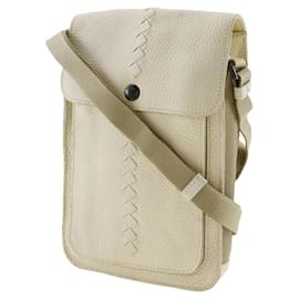 Bottega Veneta-Bottega Veneta Off-White Calfskin Shoulder Bag-Eggshell