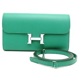Cartera Larga Constance To Go de Hermès Verde