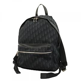 Christian Dior-Christian Dior Black Trotter Canvas Backpack-Black