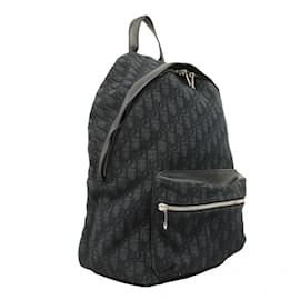 Christian Dior-Christian Dior Black Trotter Canvas Backpack-Black