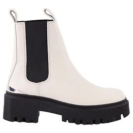 Maje Leather boots Cream
