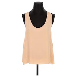 Chloé-Sleeveless silk top-Beige