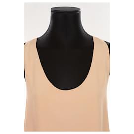 Chloé-Sleeveless silk top-Beige
