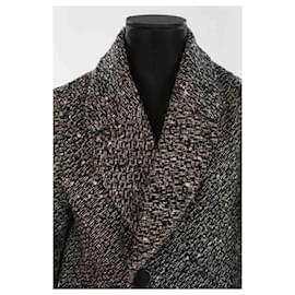 Claudie Pierlot-Anthracite coat-Dark grey