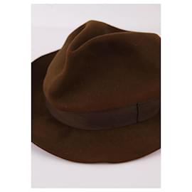 Hermès-Leather hat-Brown