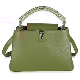 Louis Vuitton-Louis Vuitton Rubis Taurillon Python Capucines BB-Red