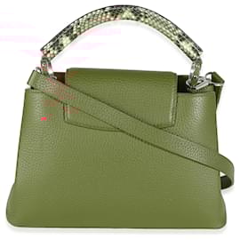 Louis Vuitton-Louis Vuitton Rubis Taurillon Python Capucines BB-Red