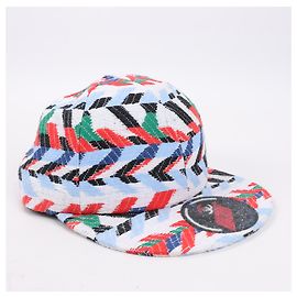 Chanel Tweed Woven Airline CC Cap Hat Red White Blue Multiple colors