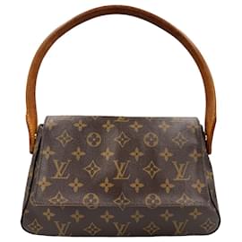 Louis Vuitton-Louis Vuitton Looping  monogram canvas mini-Brown,Dark brown,Gold hardware