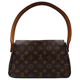Louis Vuitton-Louis Vuitton Looping  monogram canvas mini-Brown,Dark brown,Gold hardware