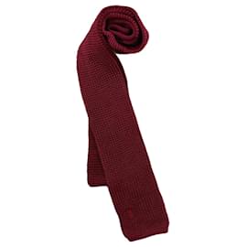 Yves Saint Laurent-Tricot necktie Yves Saint Laurent vintage-Dark red