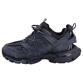 Balenciaga- Balenciaga Track Lace Up Sneakers in Black Polyurethane-Black