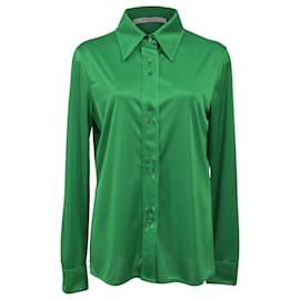 Givenchy Buttoned Shirt in Green Polyester Green