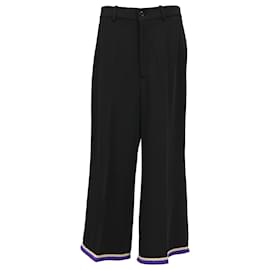 Gucci-Gucci Wide Leg Culotte Trousers in Black Viscose-Black