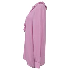 Gucci-Gucci 2015 Re-Edition Blouse in Pink Silk-Brown,Pink