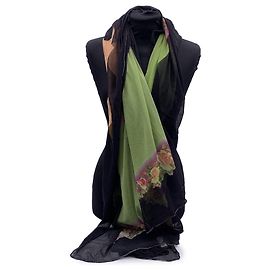 Jean Paul Gaultier Sciarpa stole in rete floreale multicolore Multicolore