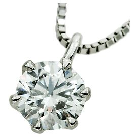 Autre Marque Collar de diamantes Pt850/Pt900 0,329 ct Plata