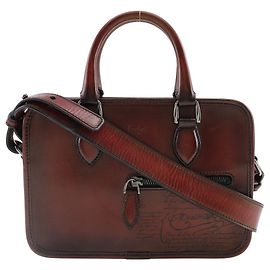 Berluti Anjou Gulliver Borsa 2WAY Bordeaux Rosso