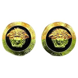 Versace-Versace Medusa Clip Earrings-Golden