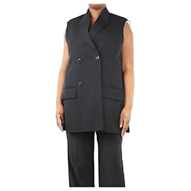 Autre Marque-Black sleeveless double-breasted jacket - size UK 14-Black