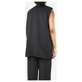 Autre Marque-Black sleeveless double-breasted jacket - size UK 14-Black