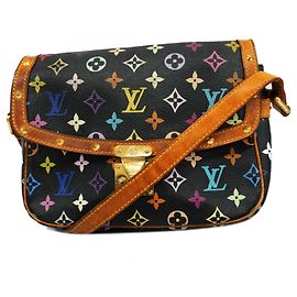 Borsa a Spalla Sologne Monogramma Multicolore Louis Vuitton Nero