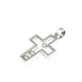 Collana con pendente a croce Chopard Happy Diamond Argento