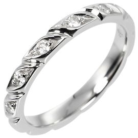 Chaumet Torsade Ring Pt950 Platinum 8P Diamond Silvery