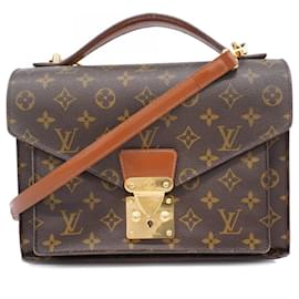 Louis Vuitton-Louis Vuitton Monogram Monceau Shoulder Bag-Brown