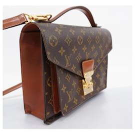 Louis Vuitton-Louis Vuitton Monogram Monceau Shoulder Bag-Brown