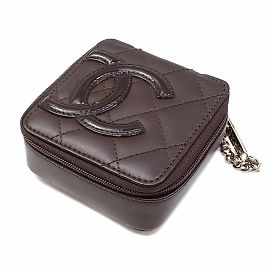 Chanel Cambon Linienbeutel Orange Dunkelbraun