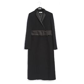 Céline von Phoebe Philo PF14 Mantel FR38 Schwarzer Woll-Kimono-Mantel US8 Celine Schwarz