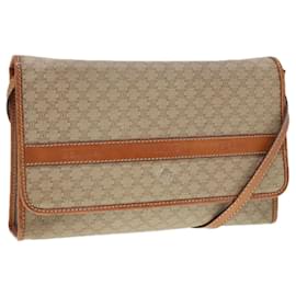 Céline-CELINE Macadam Canvas Shoulder Bag PVC Beige Auth bs18041-Beige