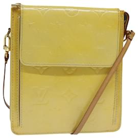 Louis Vuitton-LOUIS VUITTON Monogram Vernis Motto Accessory Pouch Gris M91030 LV Auth 90943-Grey
