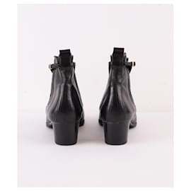 Hermès-Leather boots-Black