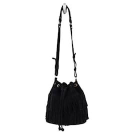 SéZane-Suede shoulder bag-Black