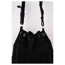 SéZane-Suede shoulder bag-Black
