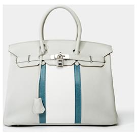 Hermès-Sac HERMES Birkin 35 en Cuir Gris - 102151-Gris