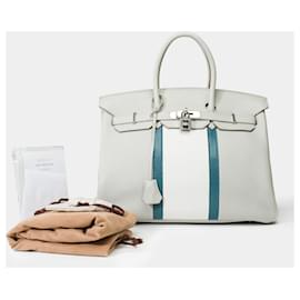 Hermès-Sac HERMES Birkin 35 en Cuir Gris - 102151-Gris