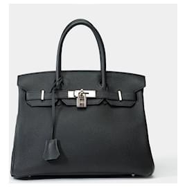 Hermès-Sac HERMES Birkin 30 en Cuir Noir - 102150-Noir