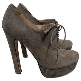 PRADA Ankle boots T.EU 39 Suede Grey