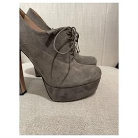 Prada-PRADA Ankle boots T.EU 39 Suede-Grey