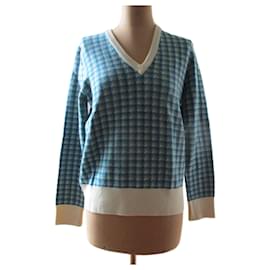 Ermenegildo Zegna-Graphic pattern wool sweater, size 50/M.-Multiple colors