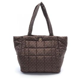 Michael Kors LILAH Large Nylon Tote Bag Brown