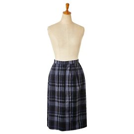 Falda larga de algodón con cuadro Nova de Burberry Azul