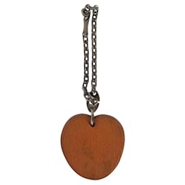 Hermès-Hermes Leather Charm Keychain-Orange